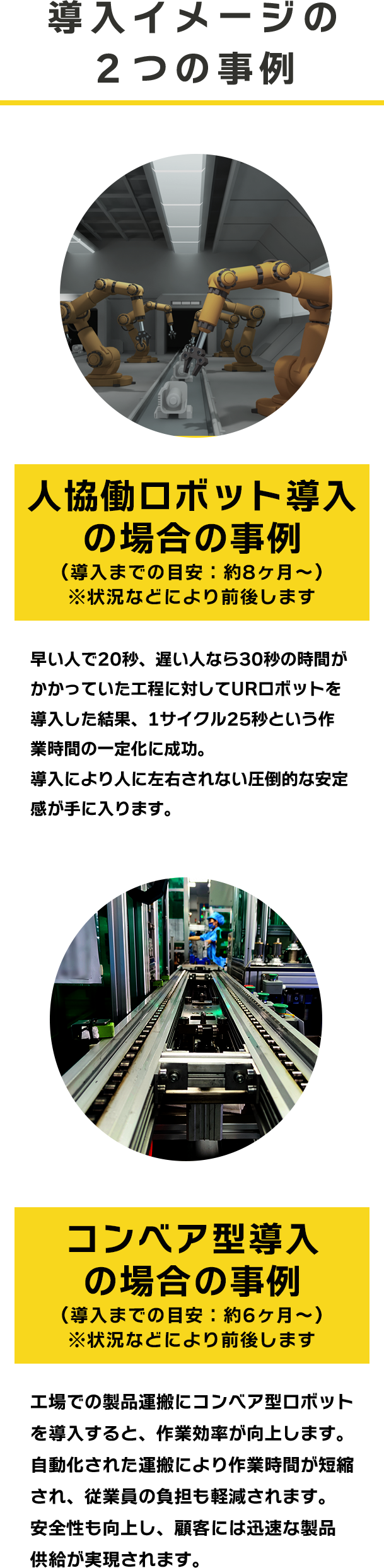 導入イメージの２つの事例